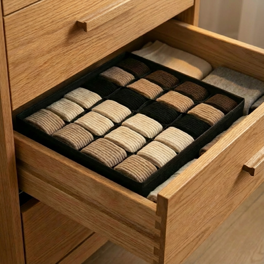 24-Compartment Sock Drawer Organizer